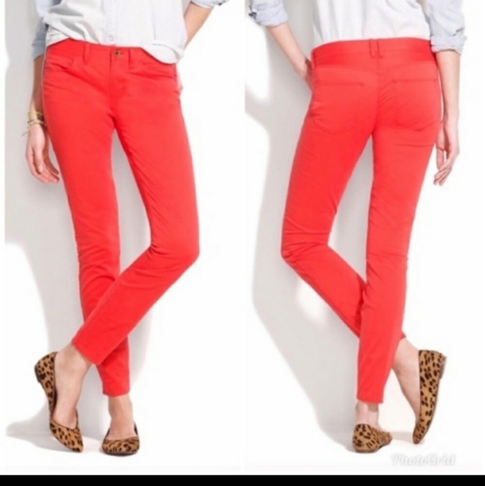Madewell Red Skinny Skinny Jeans Size 28x31